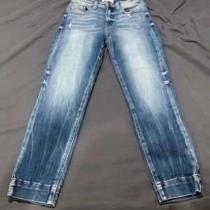 Kan can jeans light blue wash with distressed look